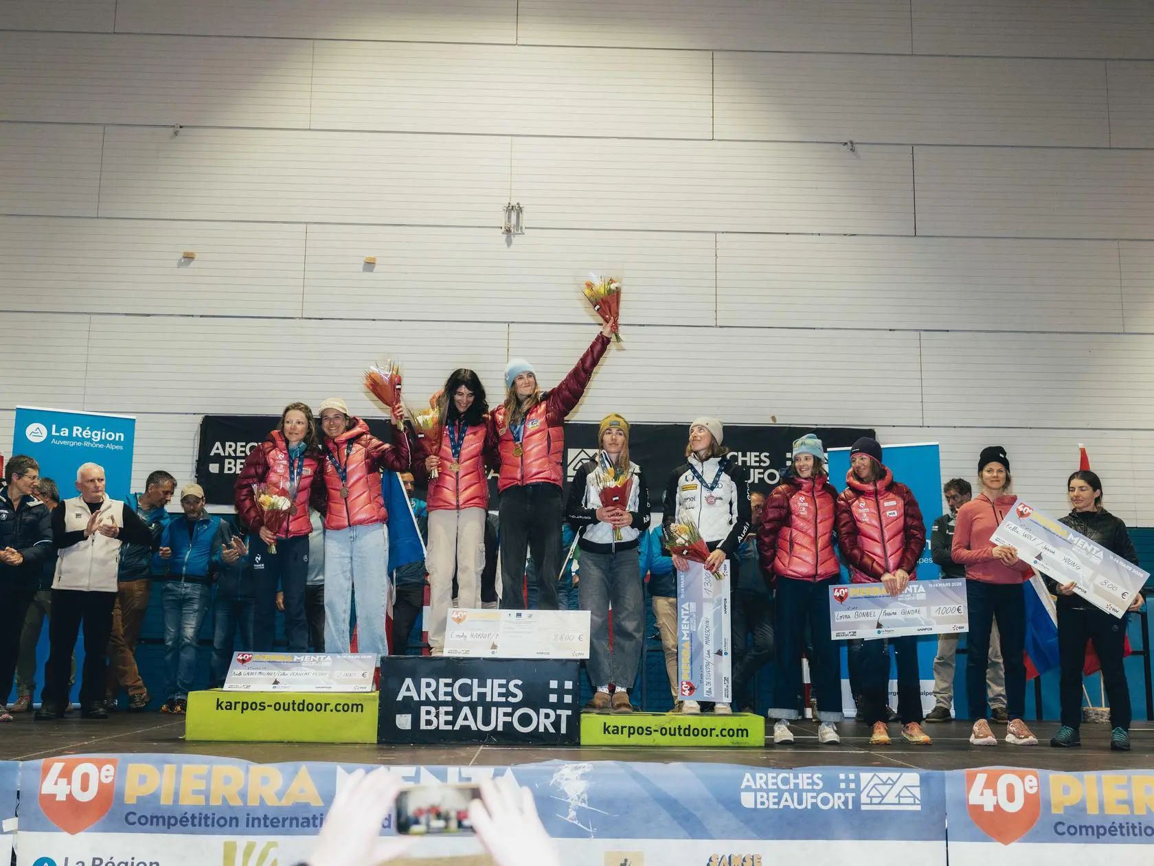 Ski mountaineering podium
