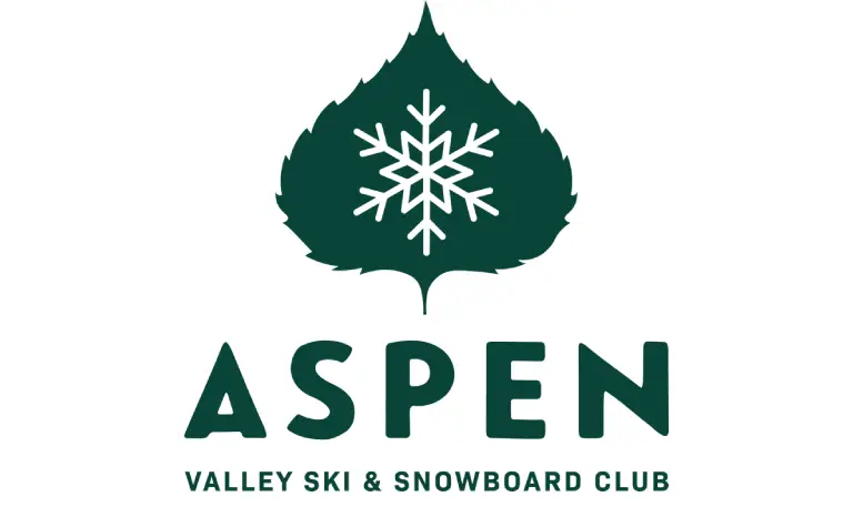 Green aspen leaf with snowflake logo