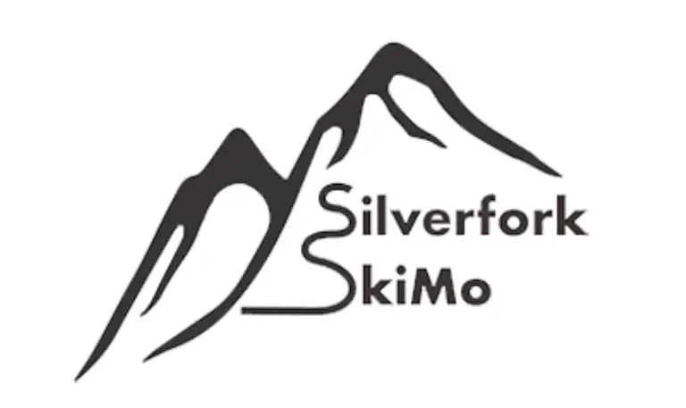 Mountain outline with "Silverfork SkiMo" text