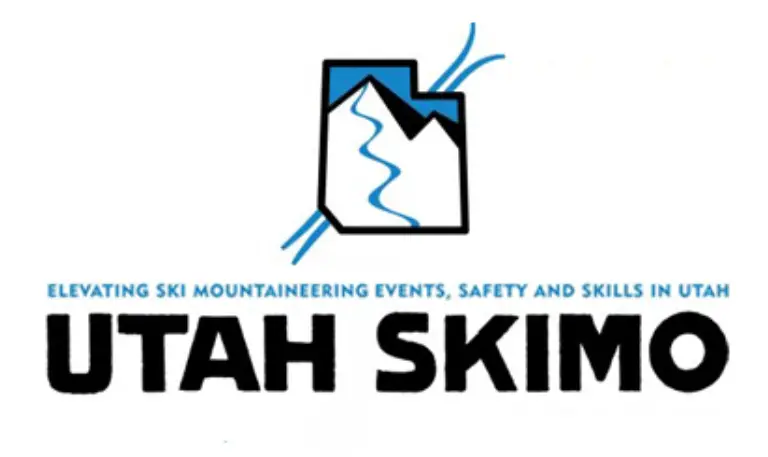 Utah Skimo logo with mountain and ski trails