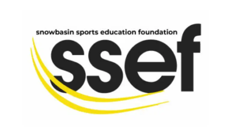 Black SSEF text, yellow arcs